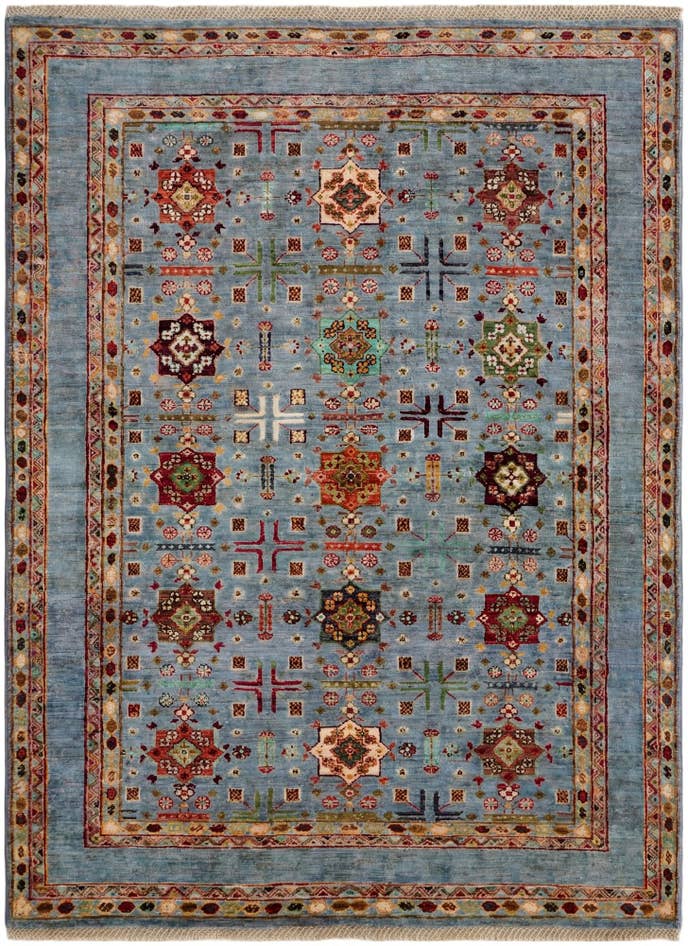 Detail image of 5' 1 x 6' 9 Hand Knotted Ariana Ziegler Rug