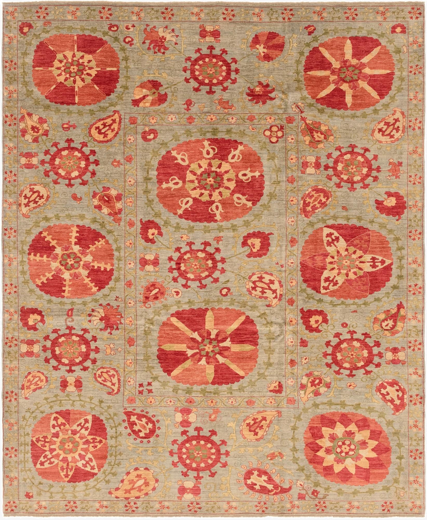 8' 1 x 9' 10  Hand Knotted Ariana Ziegler Oriental Rug