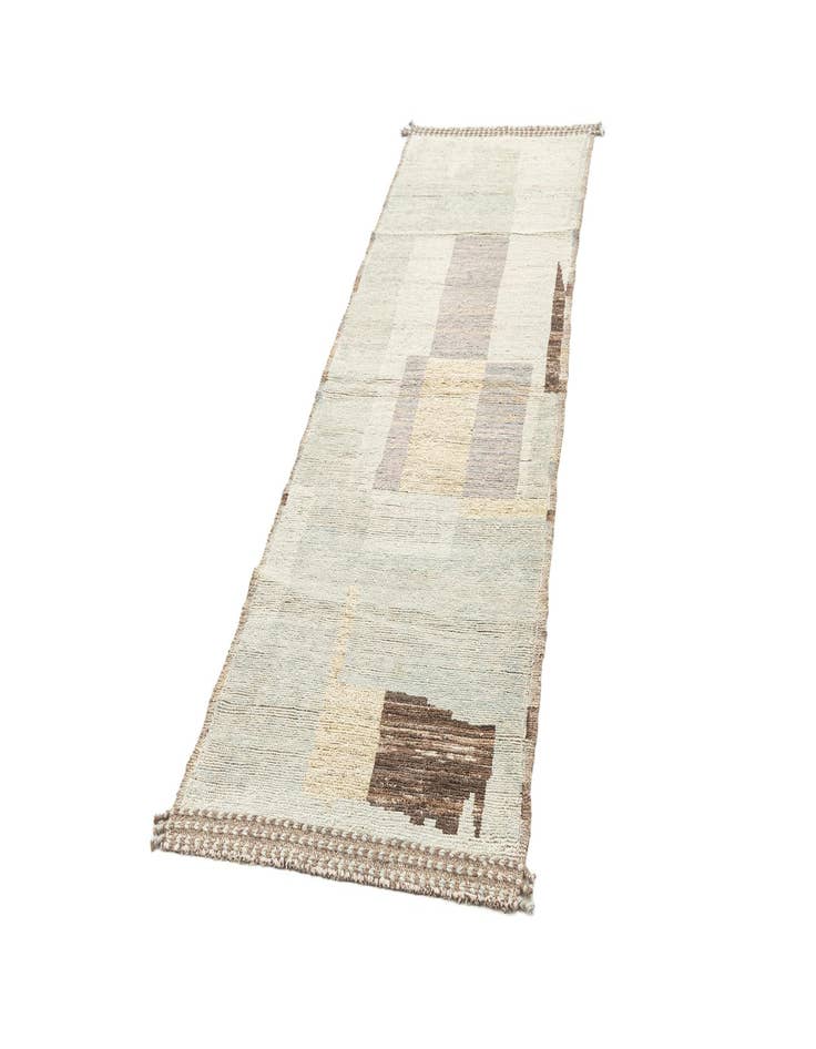 Detail image of 3' 2 x 9' 10  Hand Knotted Beni Marok Rug