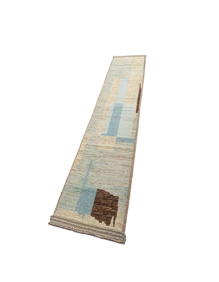 Detail image of 3' 3 x 12' 6  Hand Knotted Beni Marok Rug