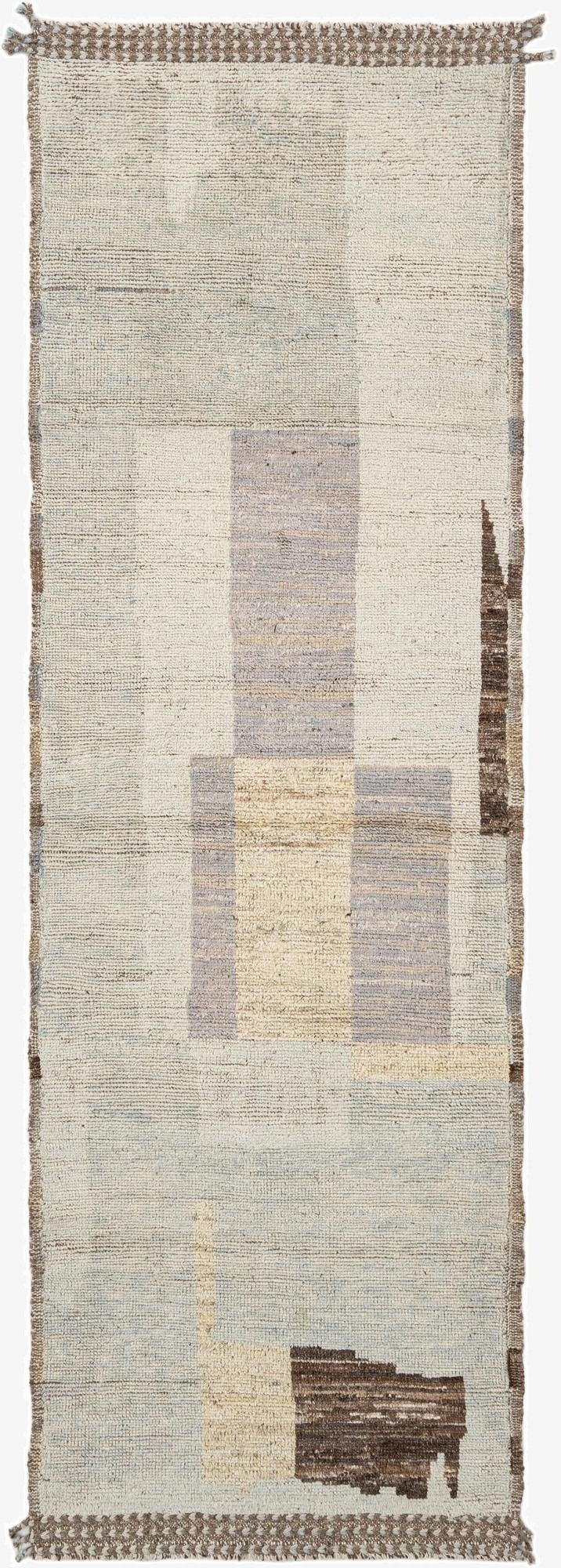 3' 2 x 9' 10  Hand Knotted Beni Marok Rug