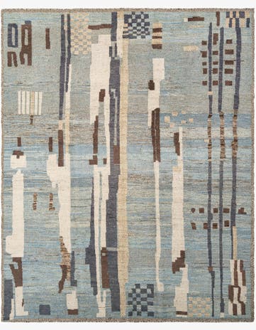 9' 6 x 11' 9 Hand Knotted Beni Marok Rug