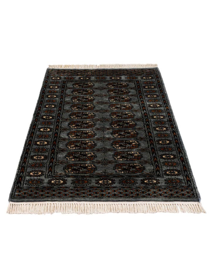 Detail image of 3' 1 x 4' 11 Hand Knotted Bokhara Wool Rug