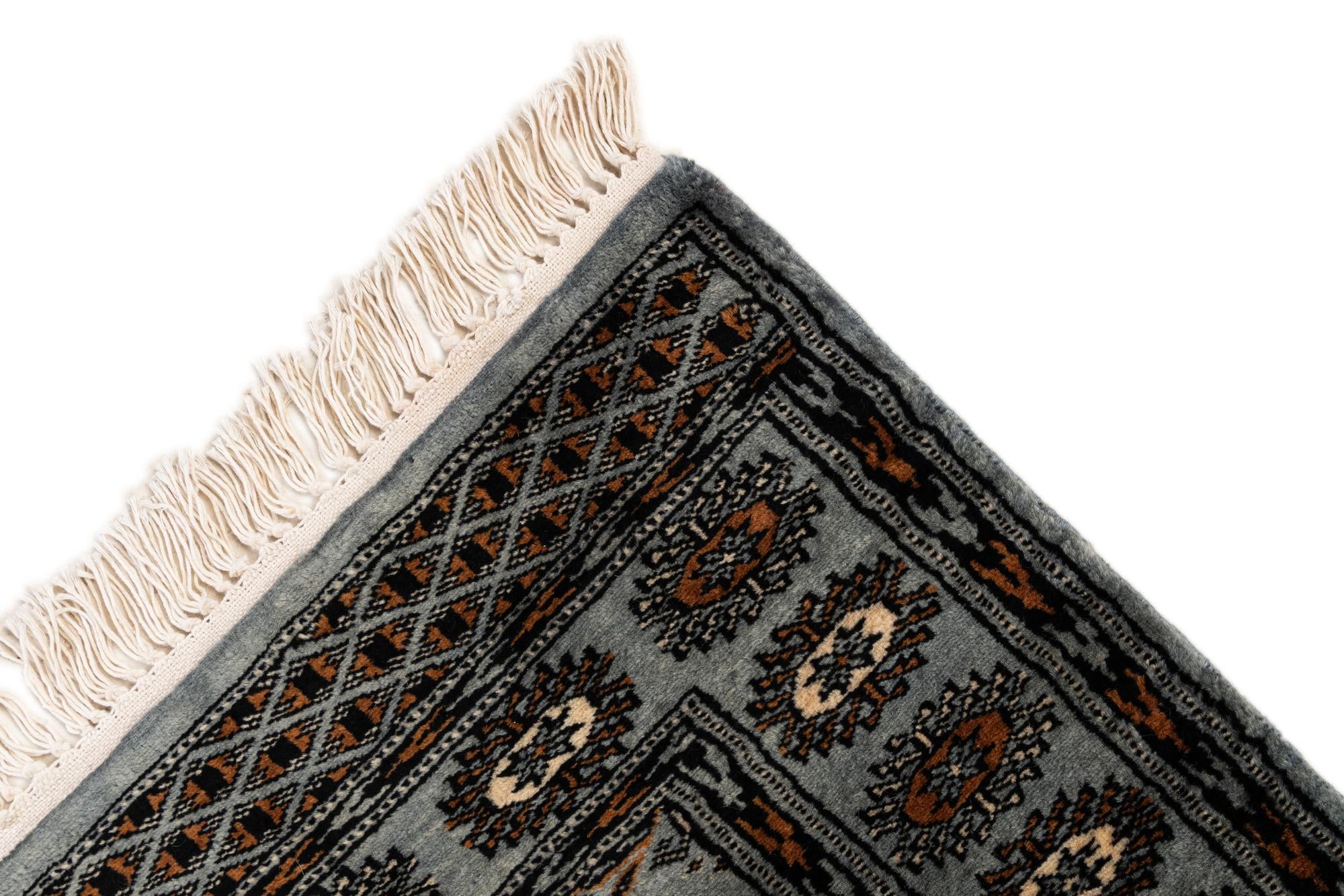 3' 1 x 4' 11 Hand Knotted Bokhara Wool Rug