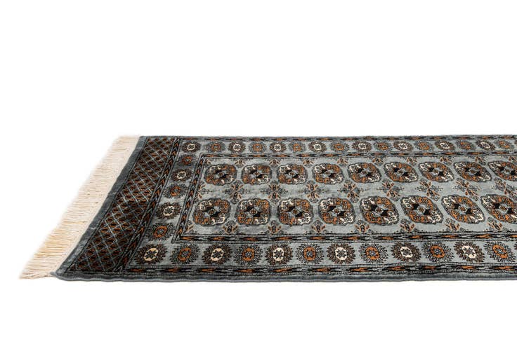 Detail image of 3' 1 x 4' 11 Hand Knotted Bokhara Wool Rug