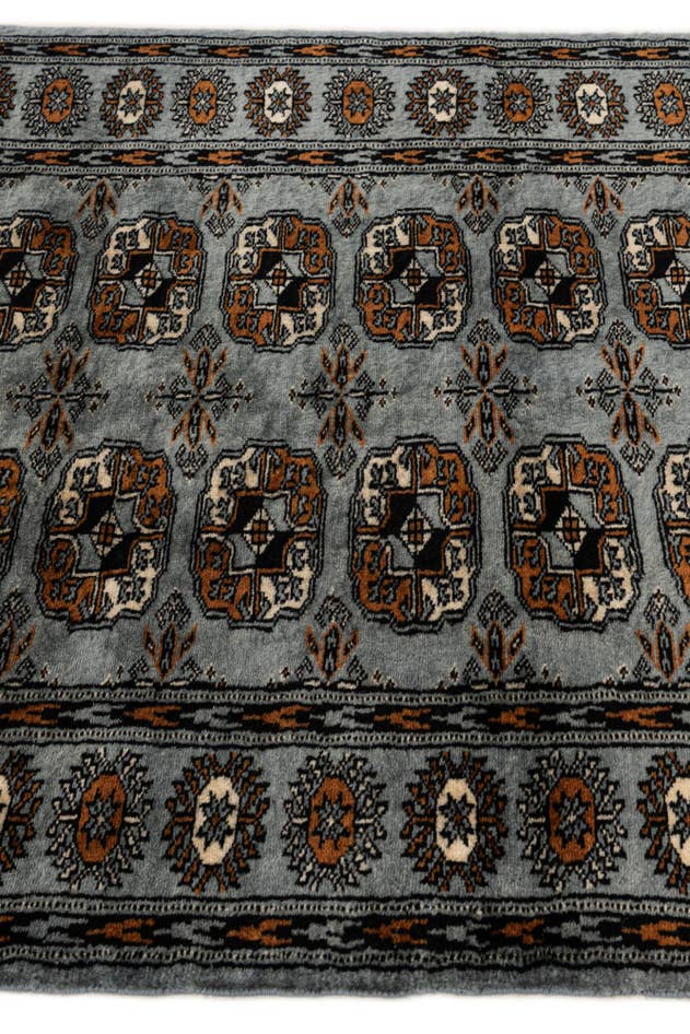 Detail image of 3' 1 x 4' 11 Hand Knotted Bokhara Wool Rug