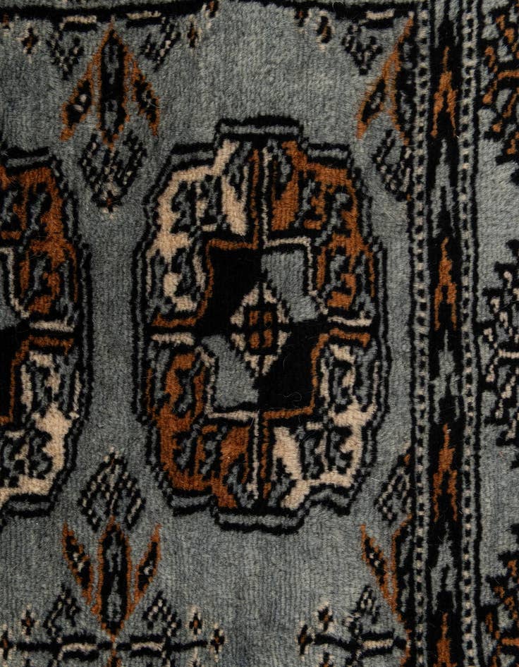 Detail image of 3' 1 x 4' 11  Hand Knotted Bokhara Wool Rug