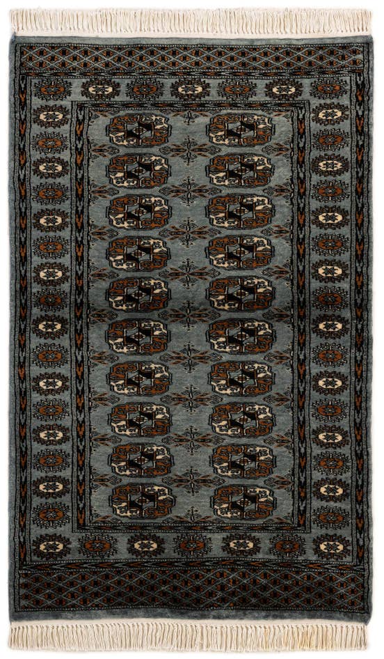 Detail image of 3' 1 x 4' 11 Hand Knotted Bokhara Wool Rug