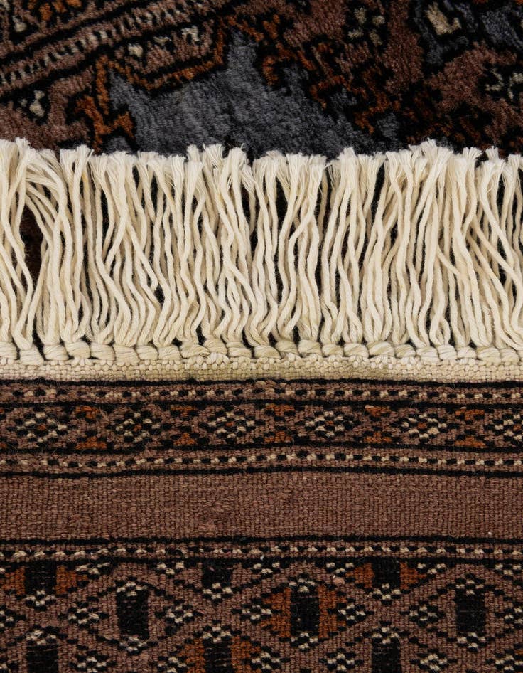 Detail image of 4' 4 x 5' 10  Hand Knotted Bokhara Oriental Wool Rug