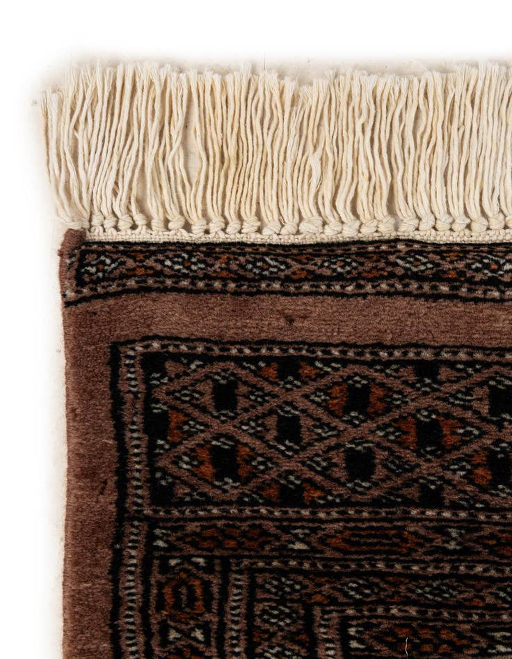 Detail image of 4' 4 x 5' 10  Hand Knotted Bokhara Oriental Wool Rug