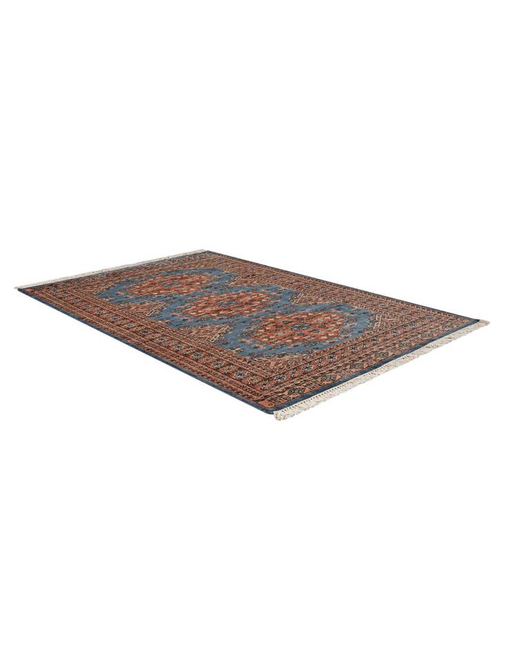 Detail image of 4' 3 x 6' 5 Hand Knotted Bokhara Wool Rug