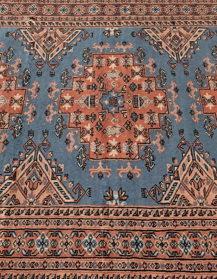 Detail image of 4' 3 x 6' 5 Hand Knotted Bokhara Wool Rug