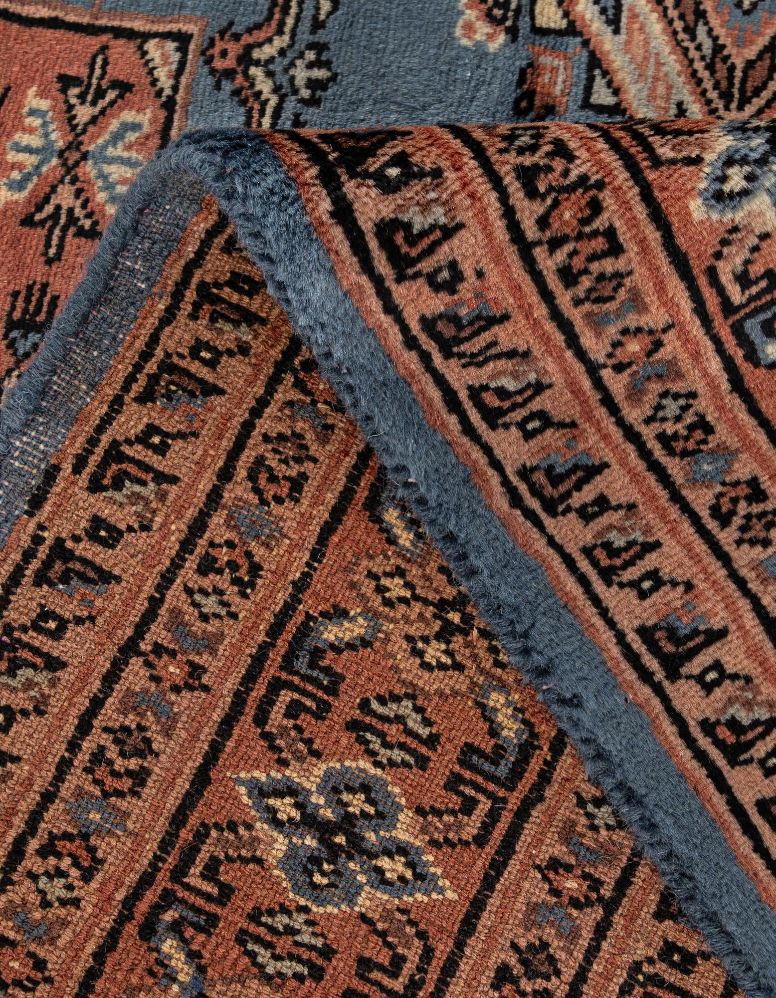 4' 3 x 6' 5 Hand Knotted Bokhara Wool Rug