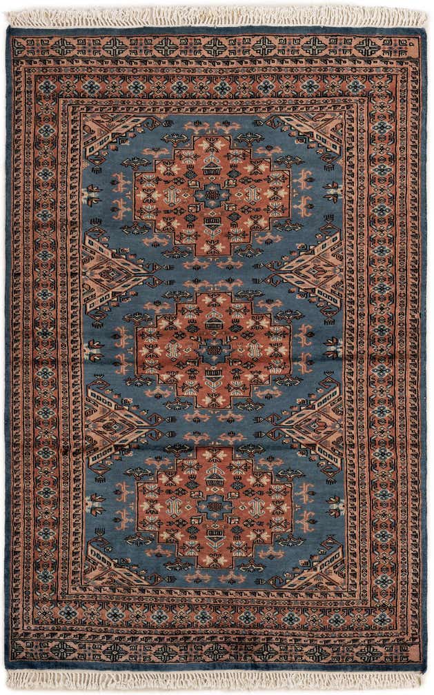 4' 3 x 6' 5 Hand Knotted Bokhara Wool Rug
