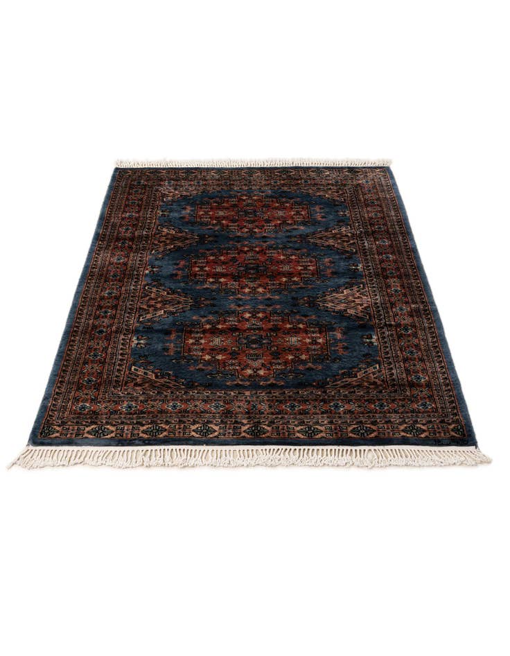 Detail image of 4' 4 x 5' 11 Hand Knotted Bokhara Wool Rug