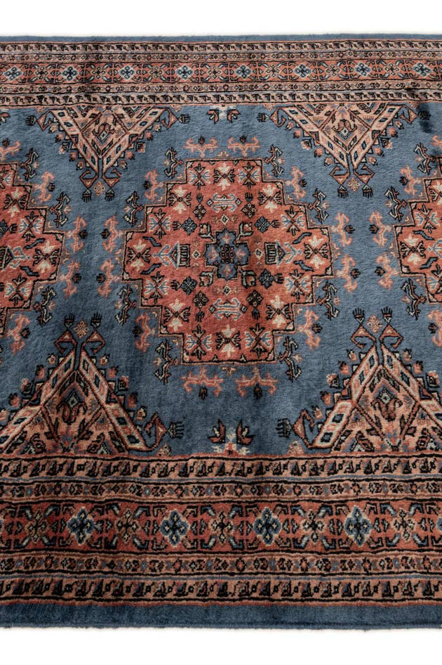 Detail image of 4' 4 x 5' 11 Hand Knotted Bokhara Wool Rug