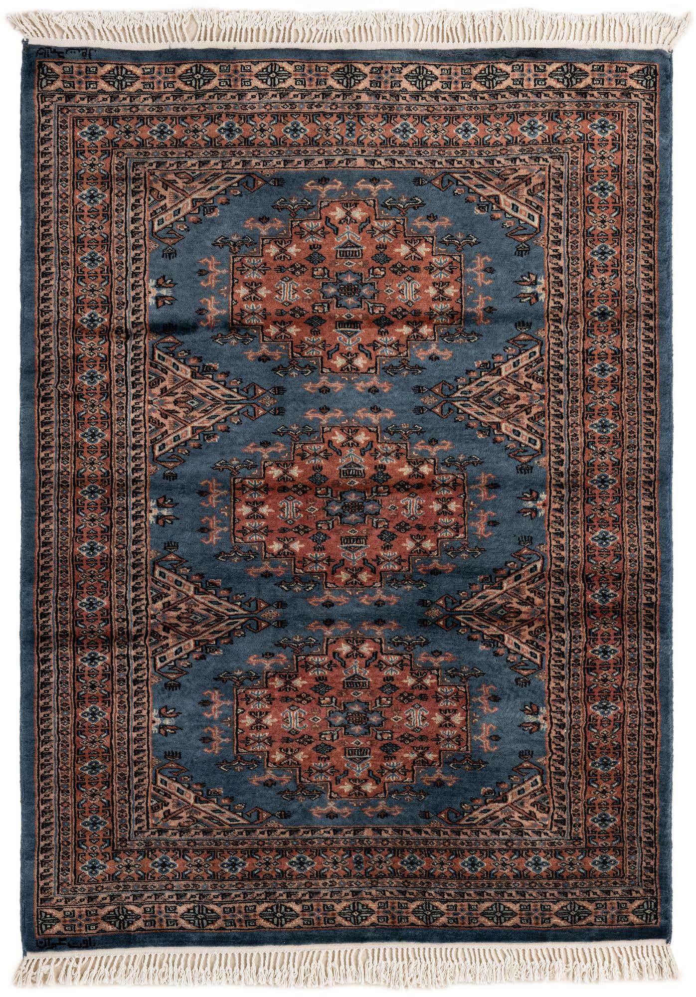 4' 4 x 5' 11 Hand Knotted Bokhara Wool Rug