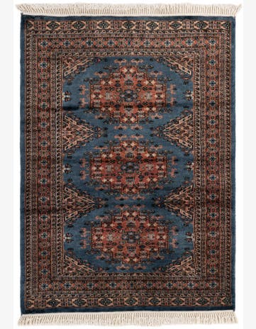 4' 4 x 5' 11 Hand Knotted Bokhara Wool Rug