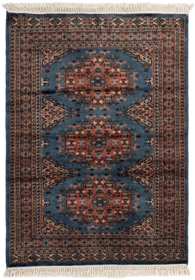 Detail image of 4' 4 x 5' 11 Hand Knotted Bokhara Wool Rug