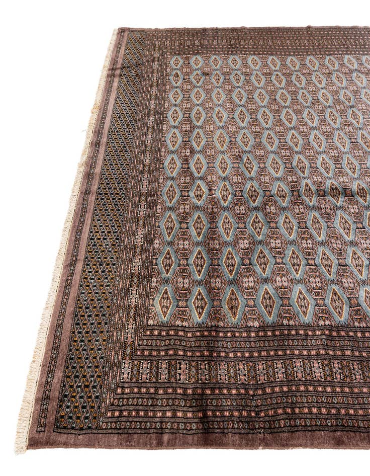 Detail image of 7' 3 x 10' 3  Hand Knotted Bokhara Oriental Wool Rug