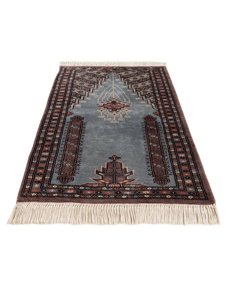 Detail image of 2' 1 x 3' 1  Hand Knotted Bokhara Oriental Wool Rug