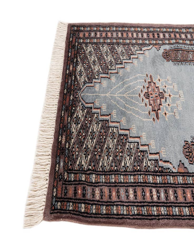 Detail image of 2' 1 x 3' 1  Hand Knotted Bokhara Oriental Wool Rug