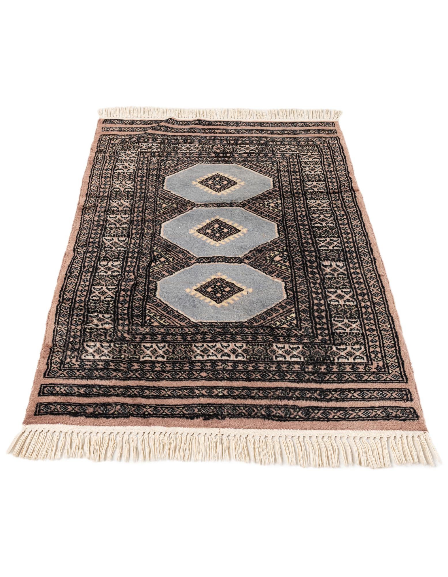 2' 7 x 3' 10 Hand Knotted Bokhara Oriental Wool Rug
