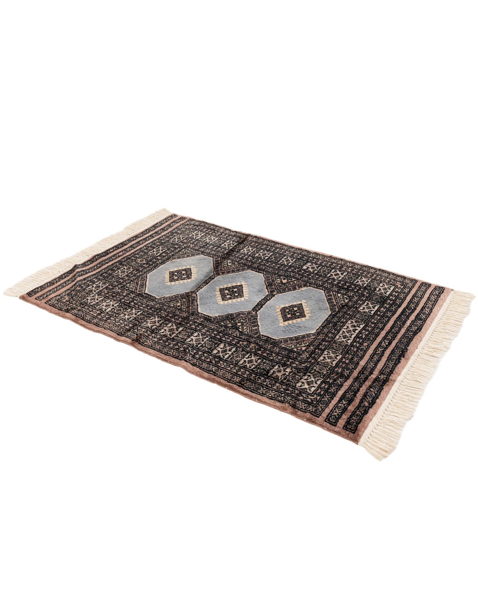 2' 7 x 3' 10 Hand Knotted Bokhara Oriental Wool Rug