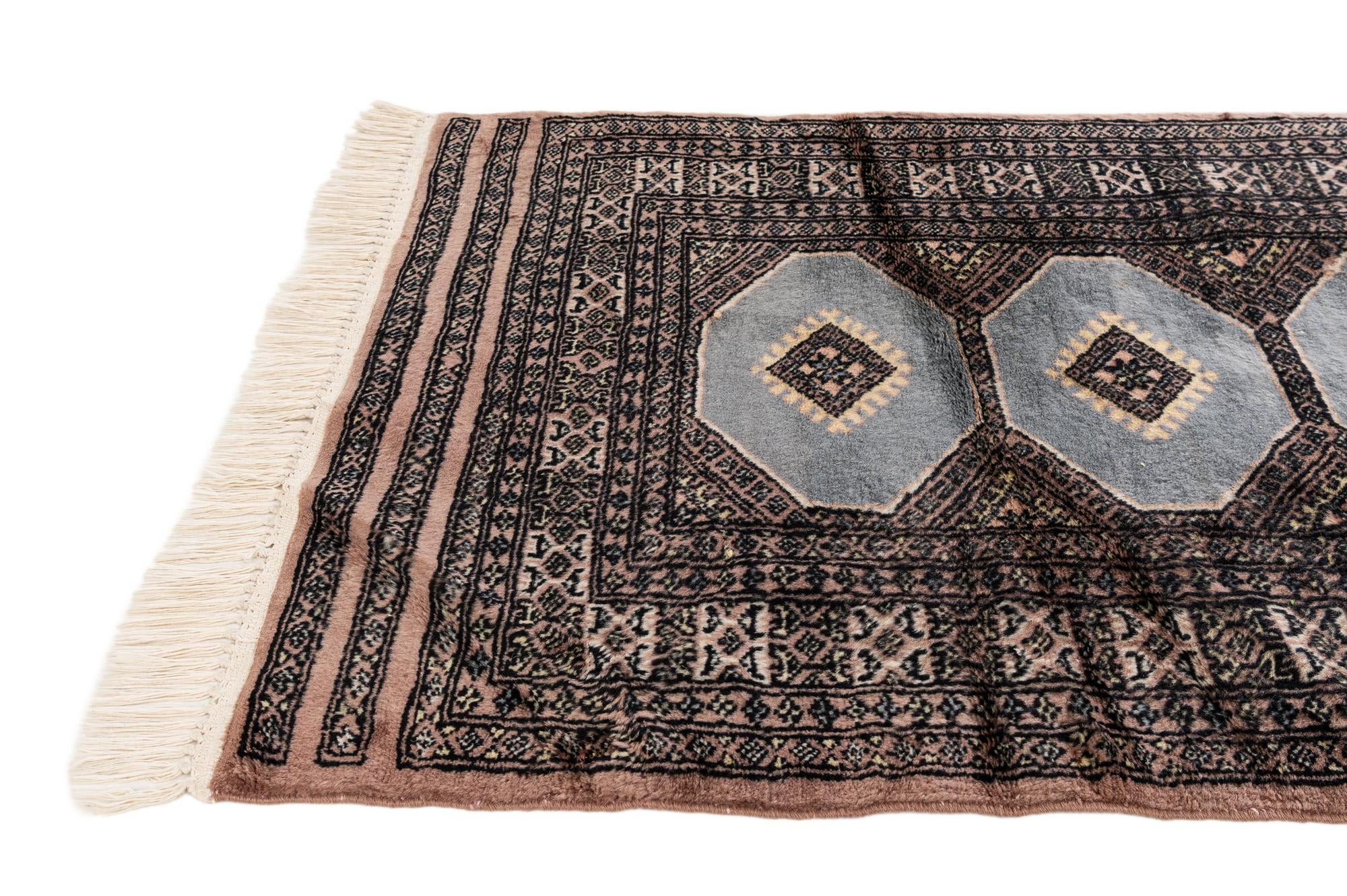 2' 7 x 3' 10 Hand Knotted Bokhara Oriental Wool Rug