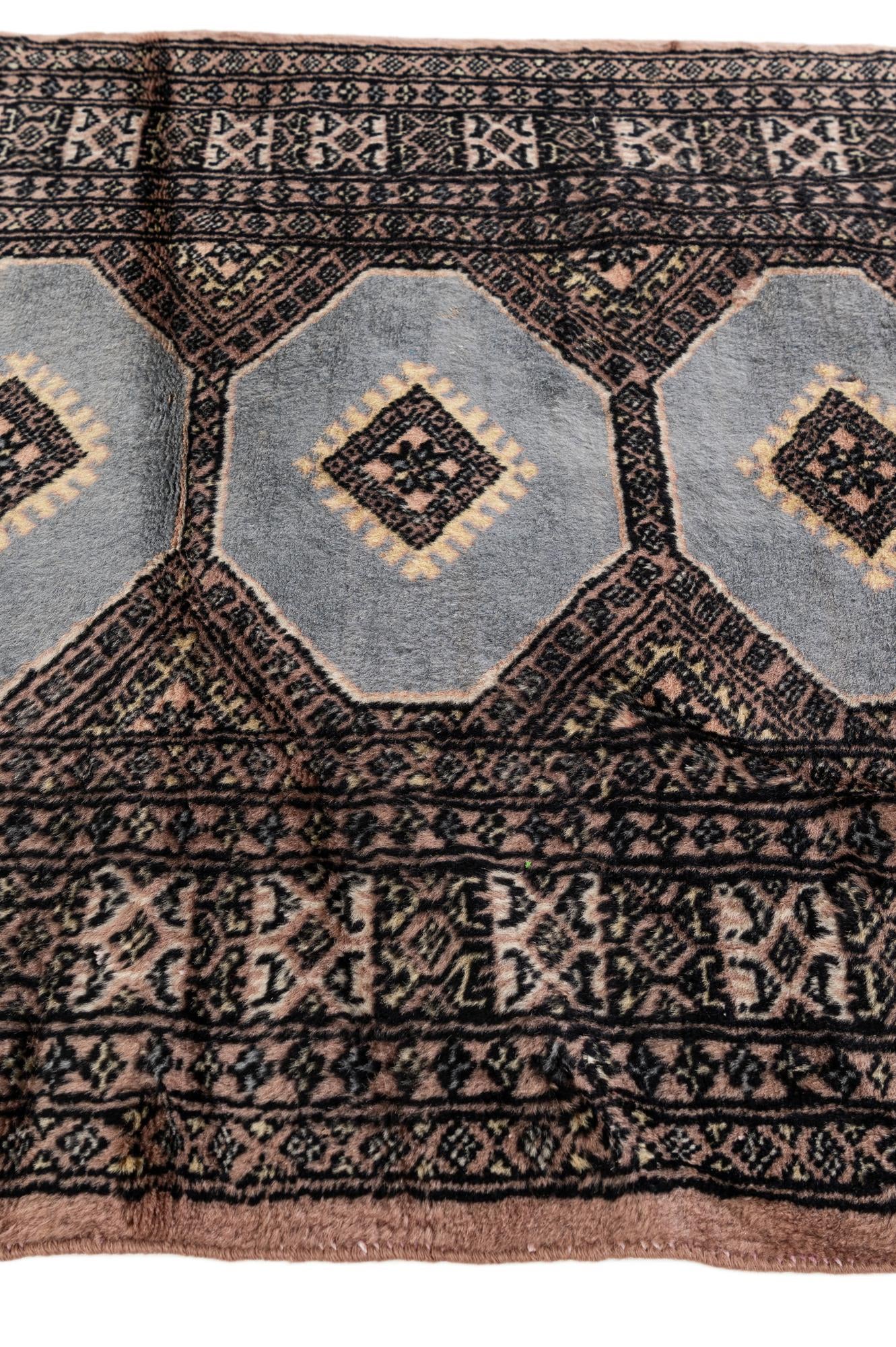 2' 7 x 3' 10 Hand Knotted Bokhara Oriental Wool Rug