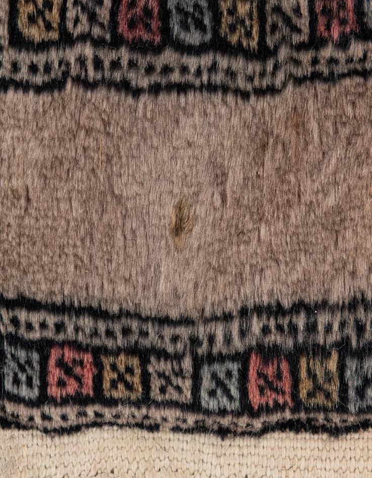 Detail image of 4' 2 x 6' 4  Hand Knotted Bokhara Oriental Wool Rug