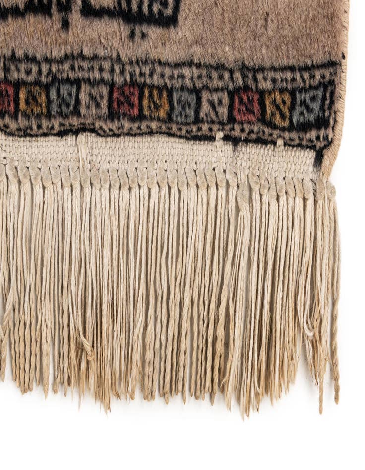 Detail image of 4' 2 x 6' 4  Hand Knotted Bokhara Oriental Wool Rug