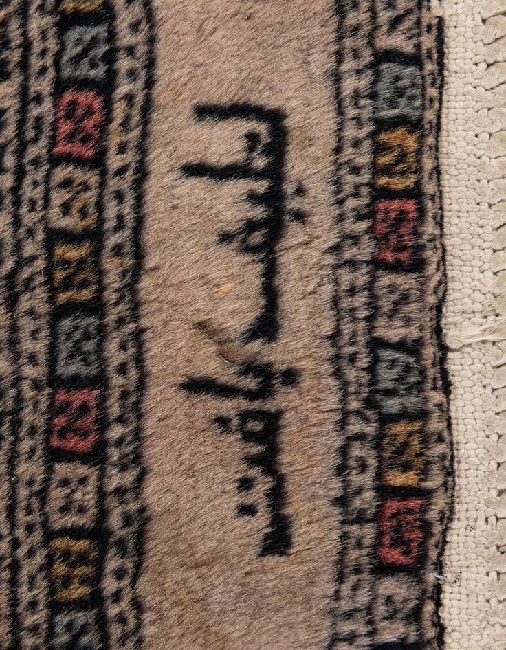 Detail image of 4' 2 x 6' 4  Hand Knotted Bokhara Oriental Wool Rug
