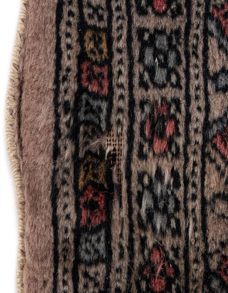 Detail image of 4' 2 x 6' 4  Hand Knotted Bokhara Oriental Wool Rug