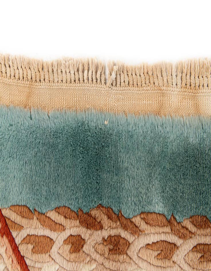 Detail image of 8' 4 x 11' 7  Hand Knotted Carved Pekin Wool Rug