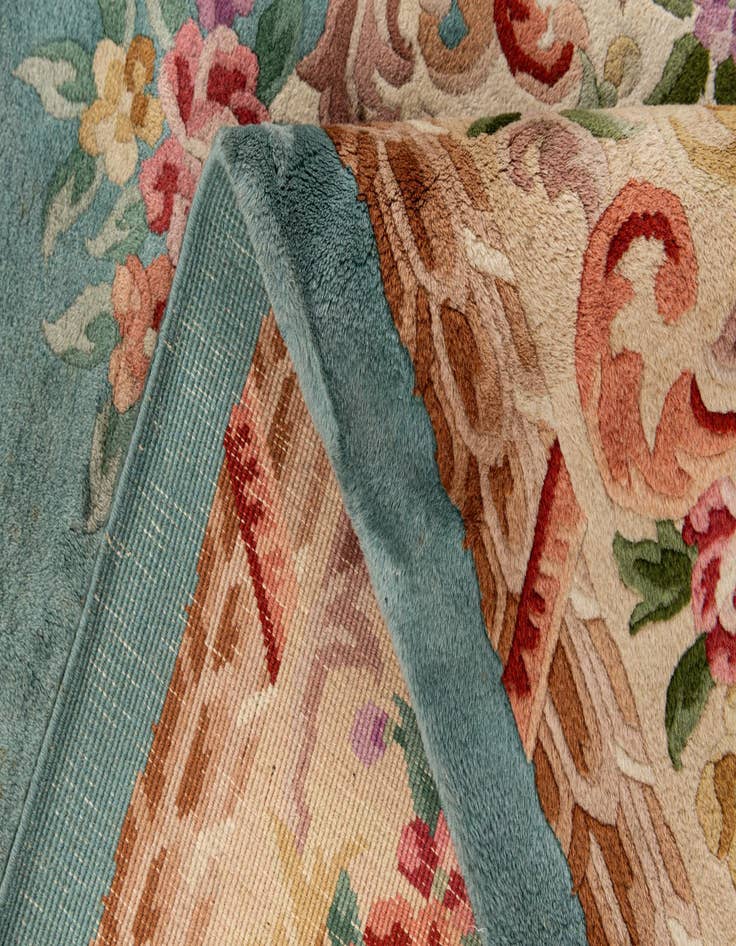 Detail image of 8' 4 x 11' 7  Hand Knotted Carved Pekin Wool Rug