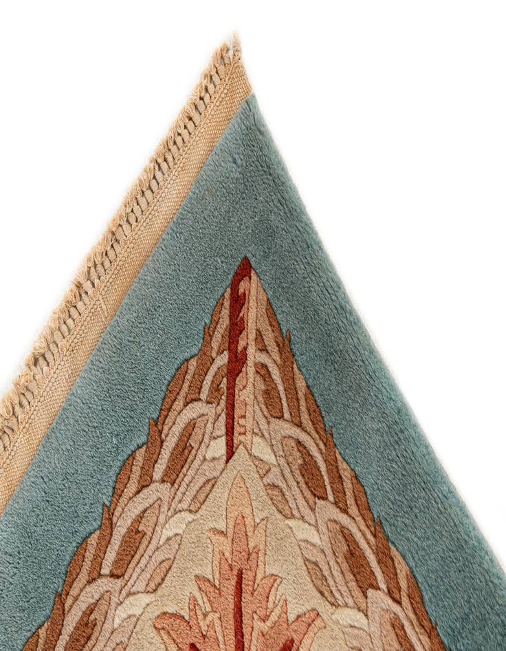 Detail image of 8' 4 x 11' 7  Hand Knotted Carved Pekin Wool Rug