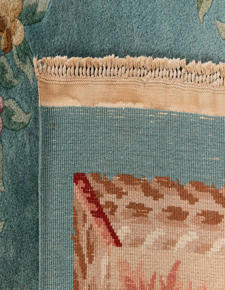 Detail image of 8' 4 x 11' 7  Hand Knotted Carved Pekin Wool Rug