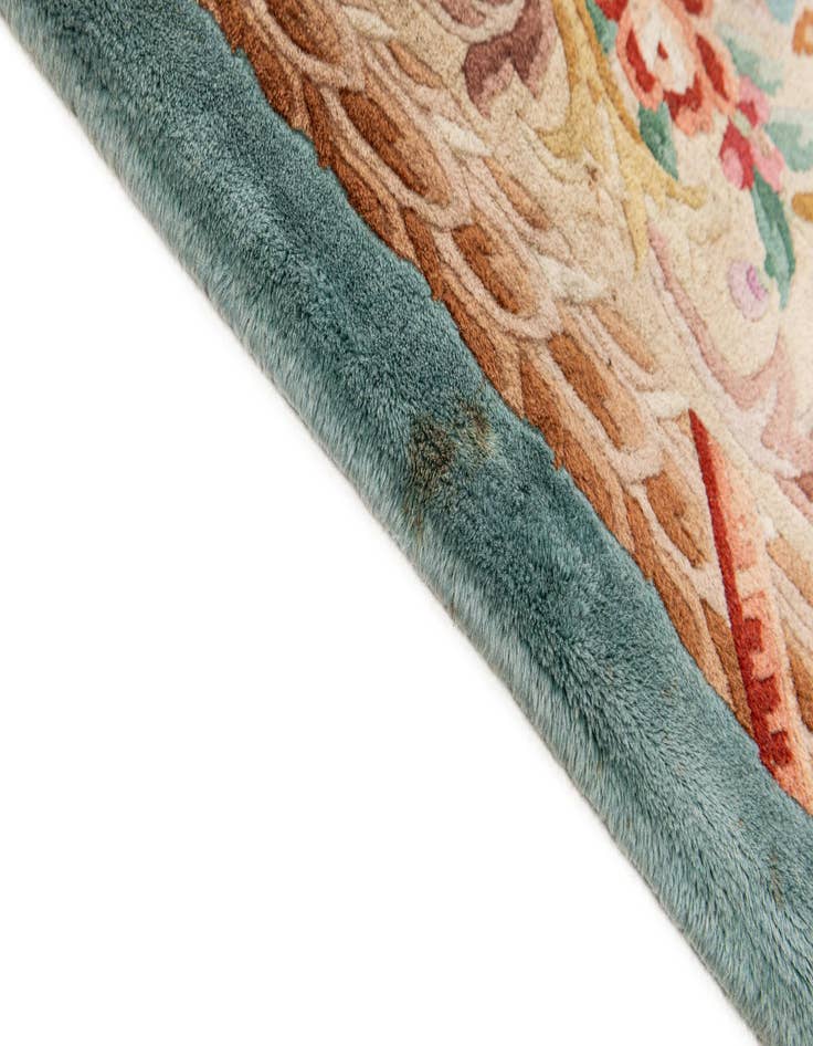 Detail image of 8' 4 x 11' 7  Hand Knotted Carved Pekin Wool Rug