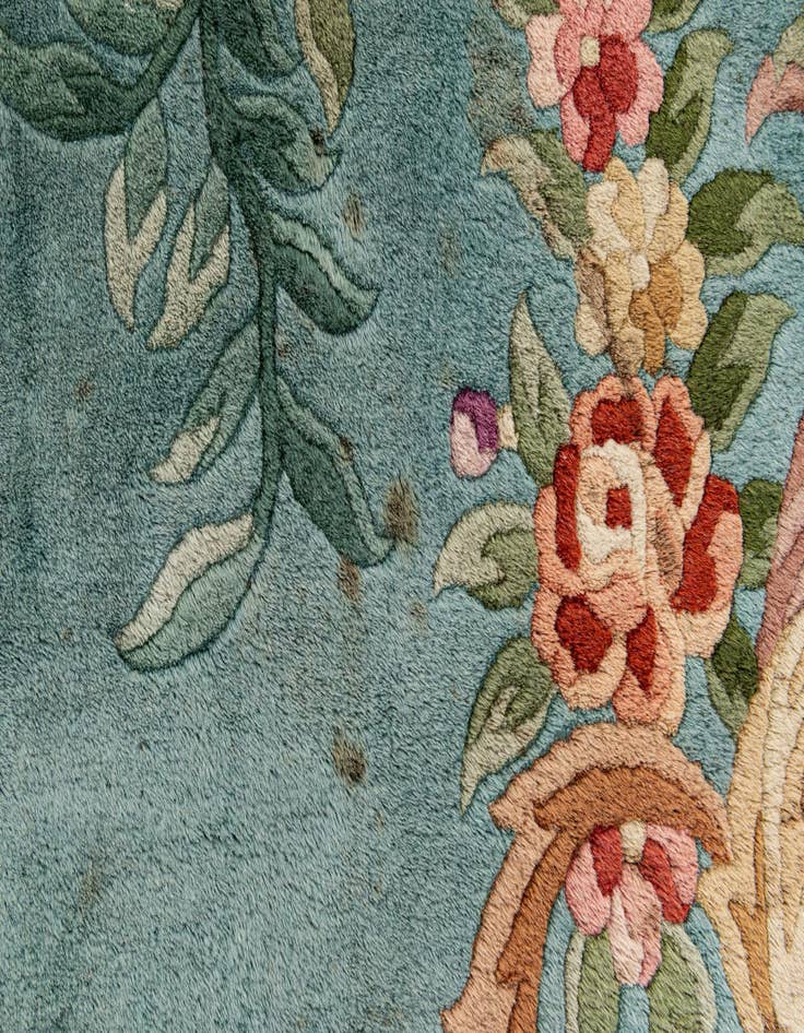 Detail image of 8' 4 x 11' 7  Hand Knotted Carved Pekin Wool Rug