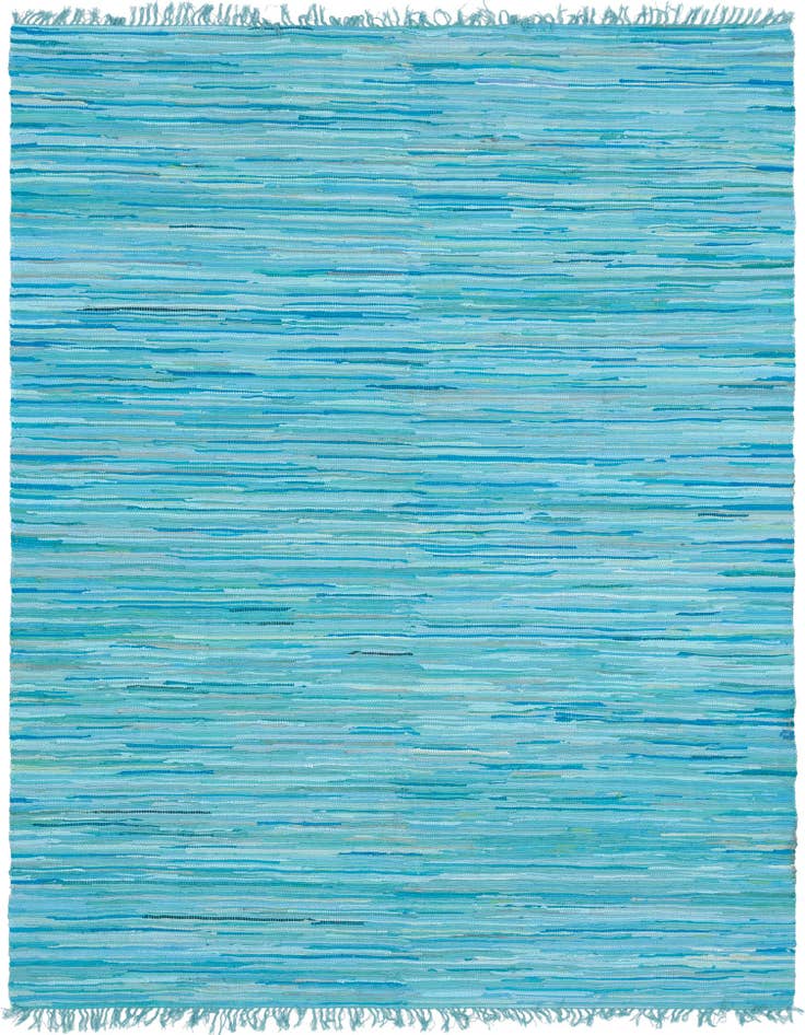 Detail image of 8' x 10' Hand Woven Chindi Cotton Rug