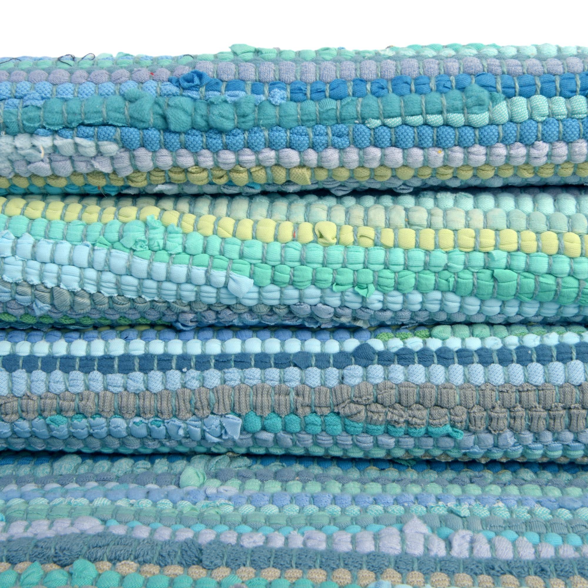 9' x 12' Hand Woven Chindi Cotton Rug