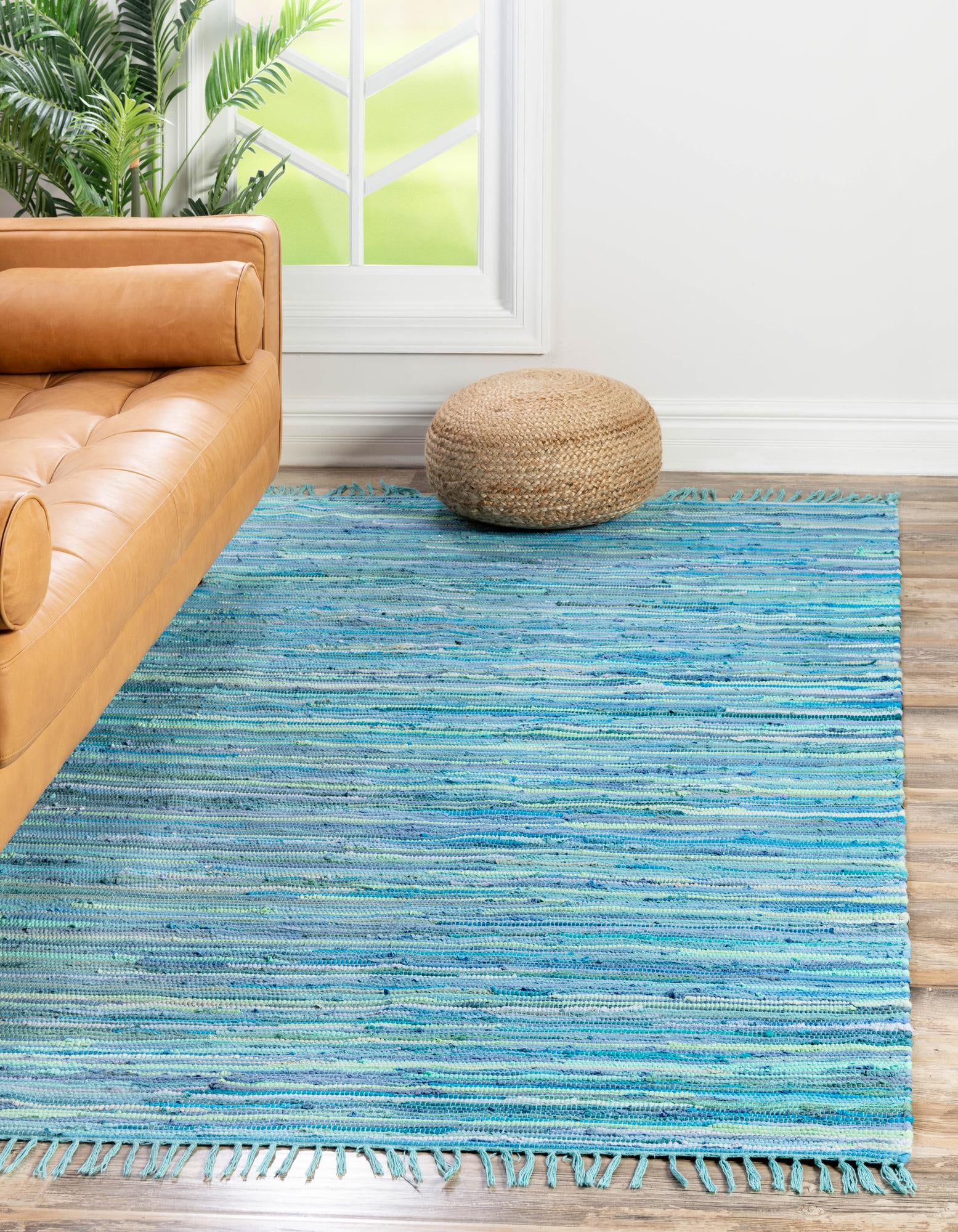 9' x 12' Hand Woven Chindi Cotton Rug