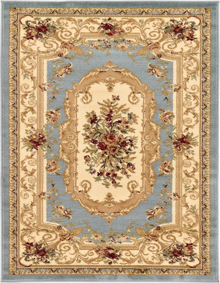Detail image of 5' 3 x 8' Classic Aubusson Rug