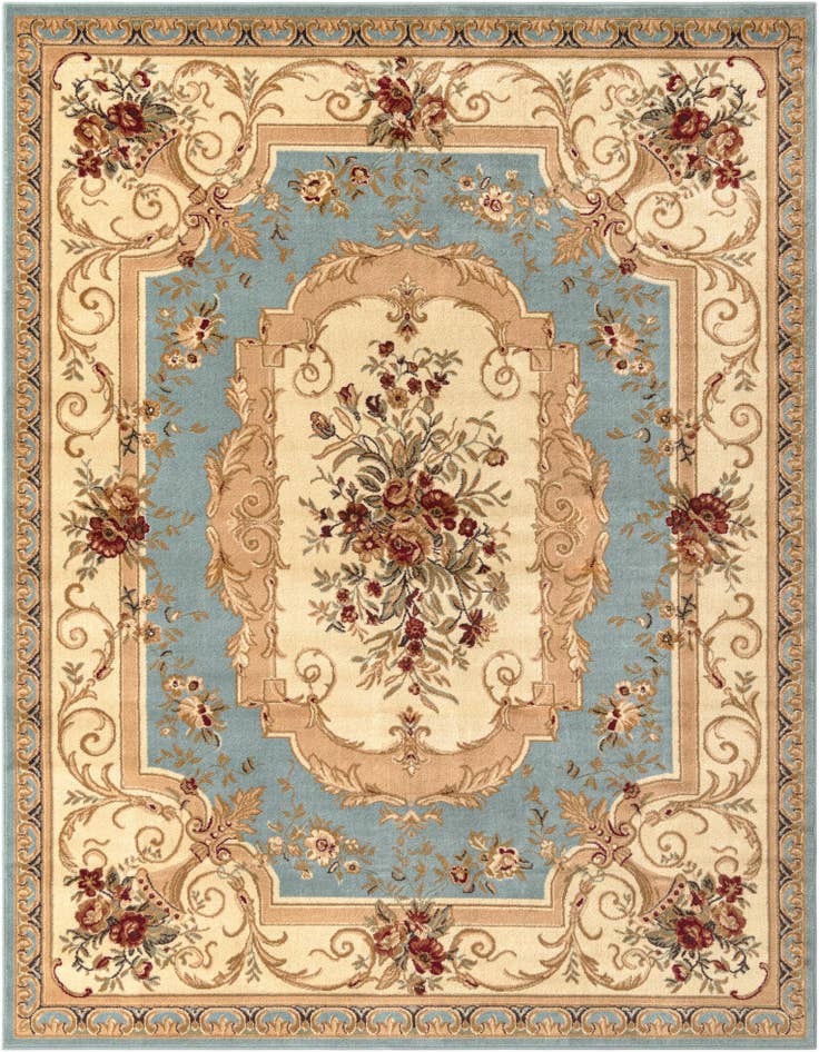 Detail image of 7' 10 x 10' Classic Aubusson Rug