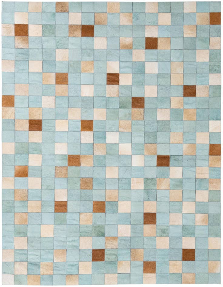 Detail image of 4' 10 x 6' 8 Cowhide Leather Rug