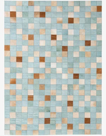 4' 10 x 6' 8 Cowhide Leather Rug