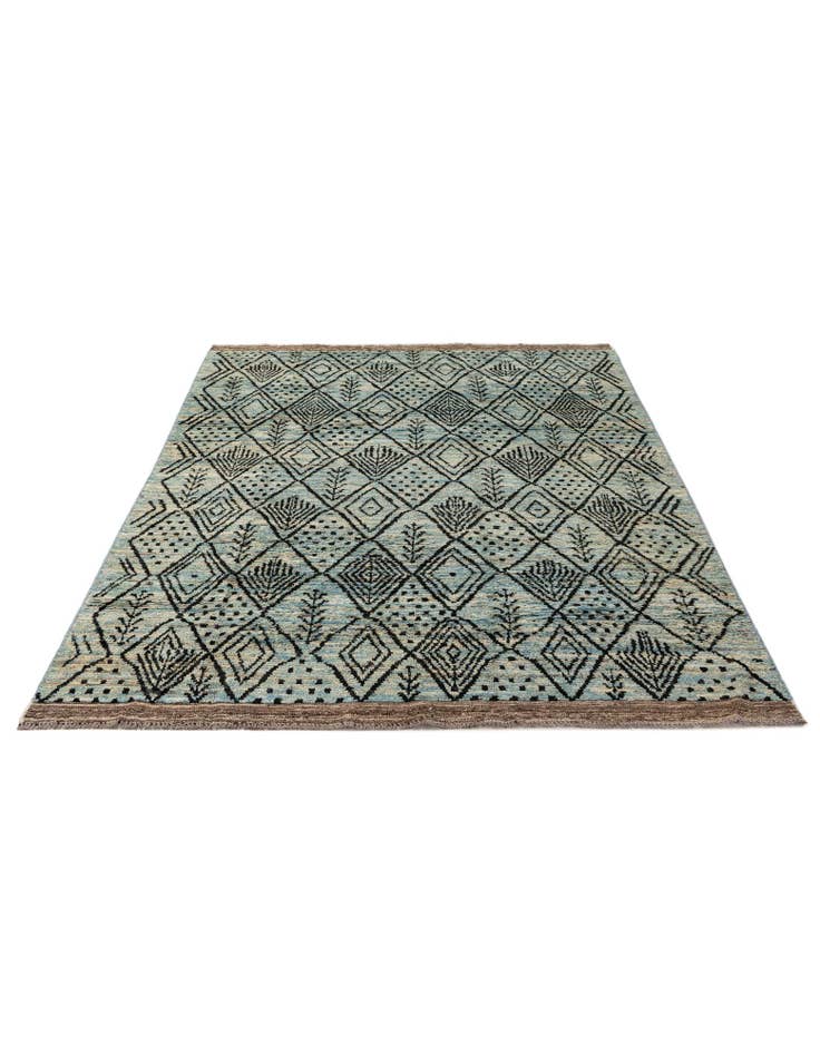 Detail image of 6' 6 x 9' 2 Hand Knotted Darya Wool Rug