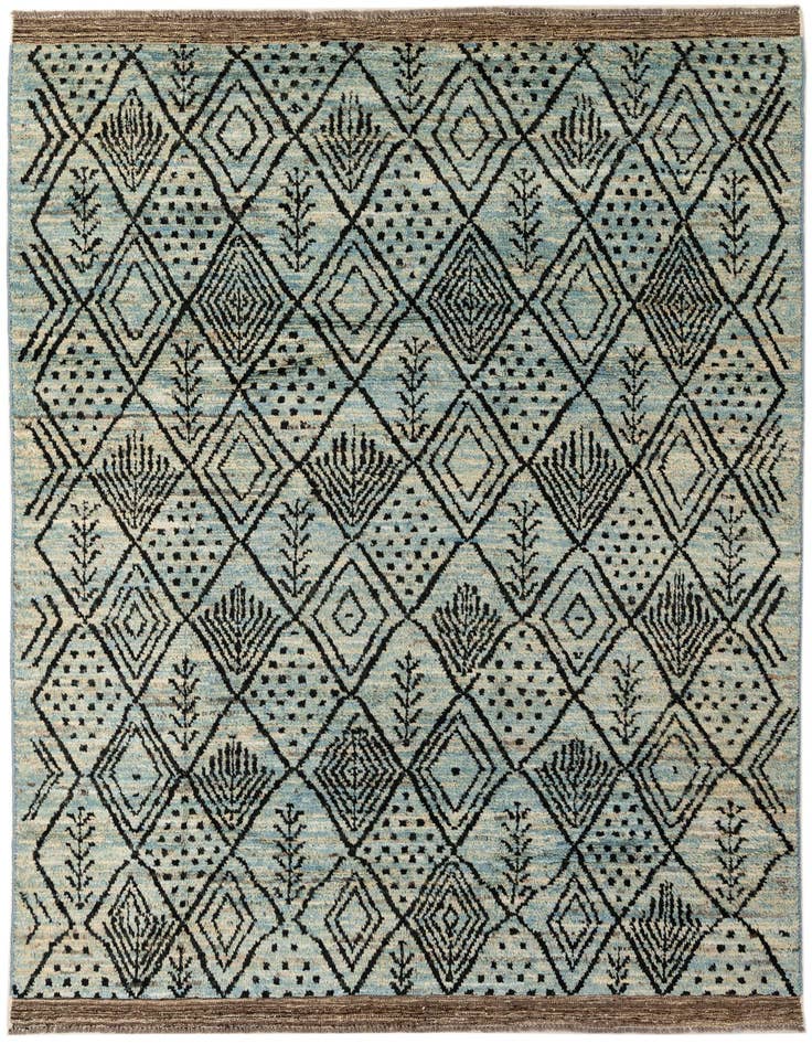 Detail image of 6' 6 x 9' 2 Hand Knotted Darya Wool Rug