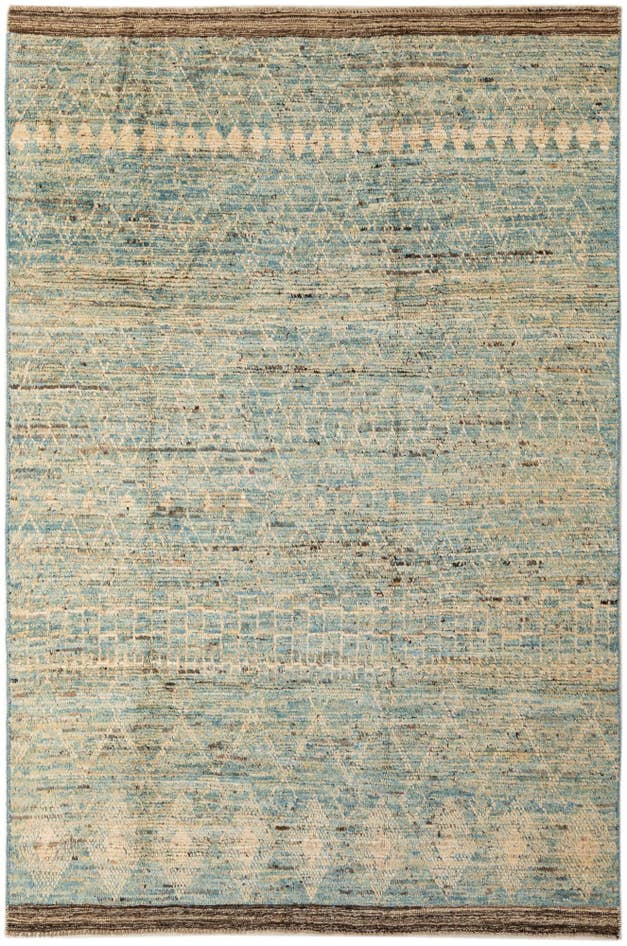 Detail image of 6' 3 x 9' 6 Hand Knotted Darya Wool Rug